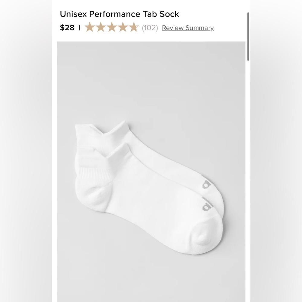 Alo yoga performance tab sock